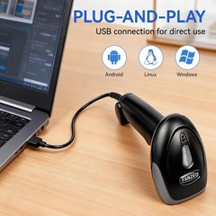 Plug & Play USB Barcode Scanner with 200 Scans/Second for Efficient Workspaces