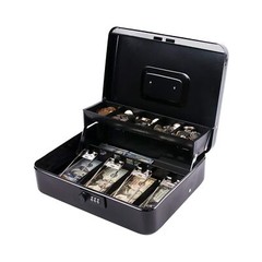 KYODOLED Large Cash Box with Combination Lock,Money Box with Cash Tray, Lock …