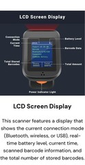 Tera Pro HW0006 Wireless Barcode Scanner 1D 2D QR w Display Screen