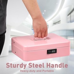 Water-Resistant Metal Cash Box with Combination Lock – Perfect for Festivals