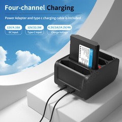 4-Port Battery ChargerStation For Zebra TC7X-4BTYC1 82-171249-02 BTRY-TC7X-46MA2