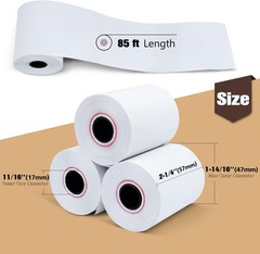 Eco-Friendly 50 Rolls of 2 1/4&Prime; x 85&Prime; Thermal Receipt Paper – Perfect for POS