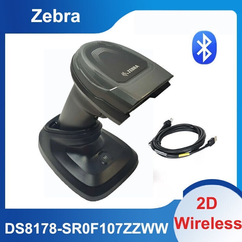 Zebra DS8178-SR0F107ZZWW 2D/1D Bluetooth Cordless Handheld USB Barcode Scanner