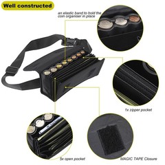 Euro Coin Holder Coin Dispenser Fanny Pack with Banknote Waiters Purse Coin S…