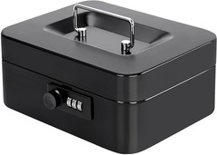 Secure Cash Box with Money Tray & Combination Lock – 7.87 » x 6.3 » x 3.54 »