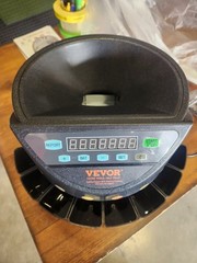 Coin Counter & Sorter Machine With Coin Tray LCD readout Electric Compact