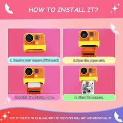 6 Rolls 57x25mm Instant Camera Refill Print Paper for Kidizoom Kids Camera