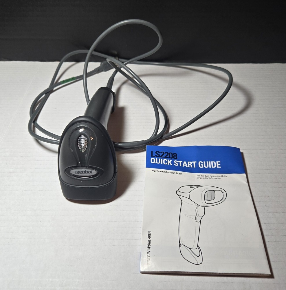 Symbol LS2208 General Purpose Handheld 10 Bi-Directional Laser Barcode Scanner.