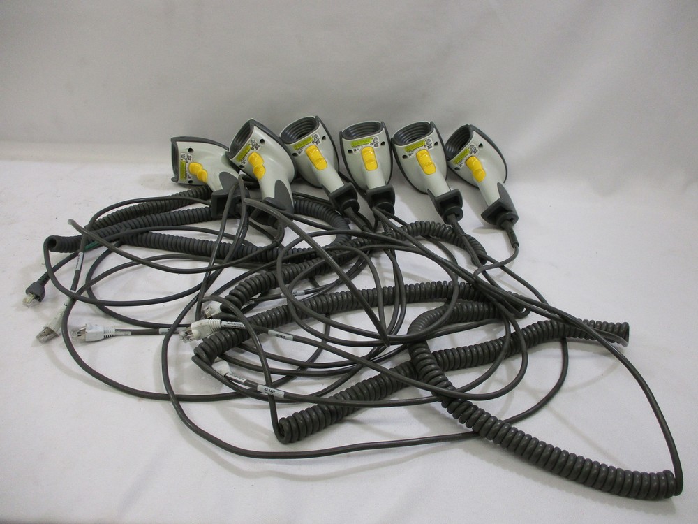 (LOT OF 6) SYMBOL BAR CODE SCANNER DS6708-SR2001ZZR w/USB CABLE