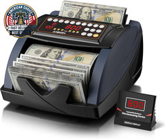 Money Counter with Value Count, UV/MG/IR/MT/DD Counterfeit Bill Detection for US