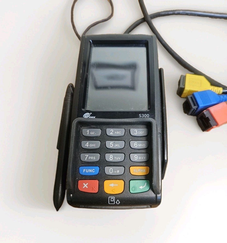 PAX S300 Integrated Pin Pad Credit Card Terminal Pocessing Machine 1 Of 3