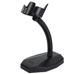 Tera Universal Wall Mount Barcode Scanner Stand Adjustable Gooseneck Black
