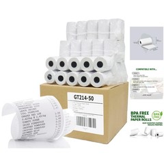Efficient Thermal Paper Rolls 50 Count 2-1/4&Prime; x 50&prime; – Inkless & Reliable Prints