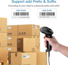 USB Wired 2D Barcode Reader Handheld CCD 1D QR Bar Code Reader Screen Scanner
