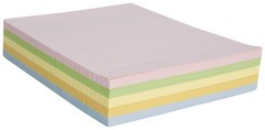 School Smart Ruled Exhibit Paper 8.5 x 11 Inches Assorted Colors 500 Sheets