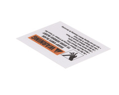 M91022 Globe Warning Label (C/G Series) Genuine OEM GLOM91022