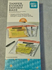 Pen Gear Tamper Evident Deposit Bags 25 Count Tamper Evident Deposit Bags NEW