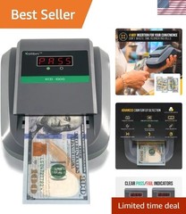 KCD-1000 4-Way Orientation Portable Fake Currency Reader and Counterfeit Bill…