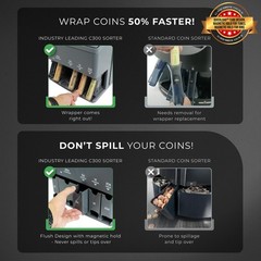 Cassida C300 Professional USD Coin Counter, Sorter and Wrapper/Roller