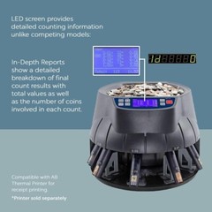 AccuBANKER AB510 Coin Counter Sorter Roller Machine, Retail Grade, CE Certified