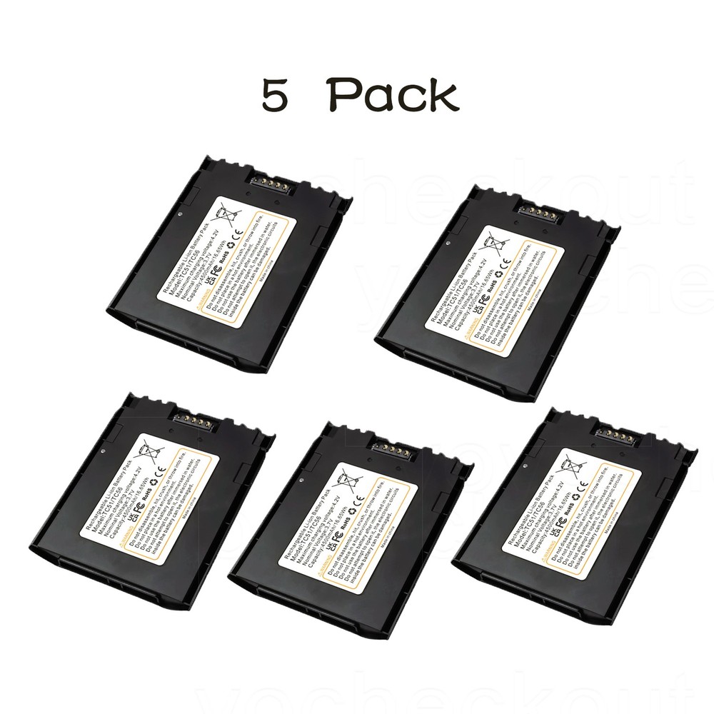 5Pack BT-000314A BTRY-TC51-43MA1-01 Battery For Zebra TC51 TC56 TC57 TC52 TC510