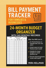 Bill Payment Tracker for Families & Businesses: 24-Month Budget Organizer with 2