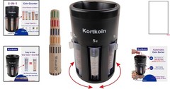 Automatic Coin Sorter 5 in 1 Coin Counter with Coin Wrappers, Sort Your Spare Ch