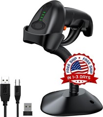 Escáner de código de barras inalámbrico con soporte de detección automática NEW