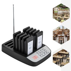 Restaurant Pager System Guest Queuing 10 Buzzer for Food Truck Clinic Club Cafe
