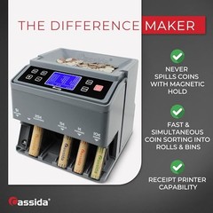 Cassida C300 Professional USD Coin Counter Sorter