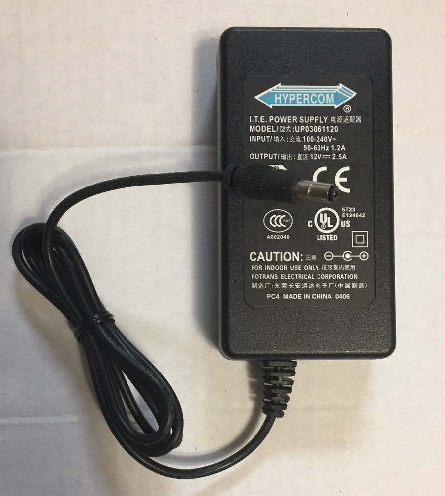 Hypercom T4100 Credit Card Machine Power Supply Cord Charger Adapter UP03061120