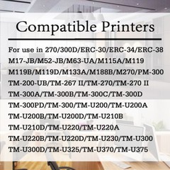 16 PK ERC-30 Black Red POS Ribbon For Epson TM-300D TM-300PD TM-300 TM-U200