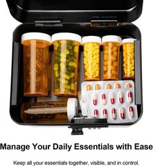Durable Cash and Medication Lock Box – Anti-theft Design, 7.87 »x6.3 »x3.54 »