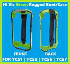 Protective Case + Strap, Zebra TC51 TC52 TC56 TC57 Scanners, Hi Vis GREEN!🔥⭐