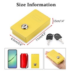 Metal Box for Gambler, Casino Cash Box with Money Slot and 2 Keys, Portable W…
