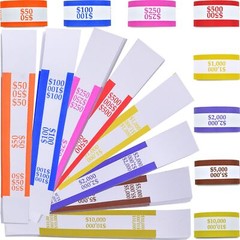 Pack of 400 Money Bands for Cash Money Wrappers for Bills to Organize Cash – …