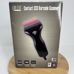 Adesso NuScan 1000U USB CCD Barcode Scanner Black with Box