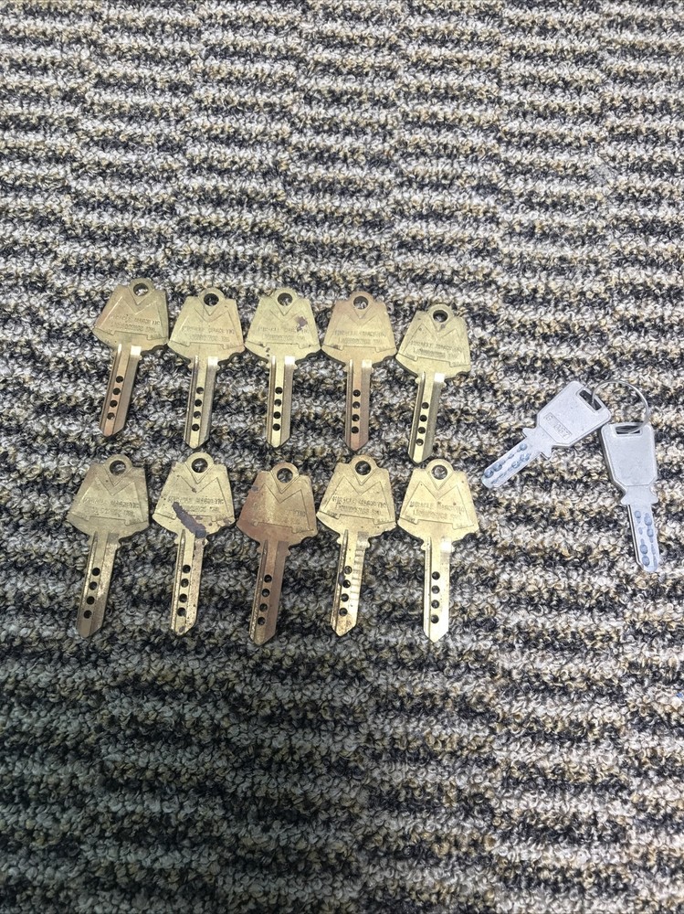 LOT OF 12 DIMPLE KEYS , 10 SAME 2 SAME