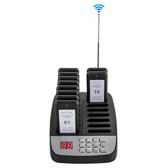 Restaurant Wireless Guest Paging System 10 Beepers Queuing Calling Pager Food.