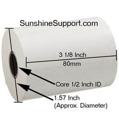 Zebra ZQ320 ZQ320Plus Thermal Receipt Paper 50 Rolls 63 Feet Per Roll