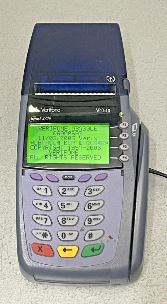 VeriFone VX510 OMNI 3730 Credit Card Reader Terminal NO POWER CORDS BARELY USED