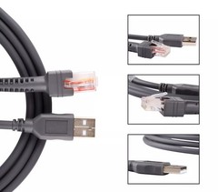15FT USB Laser Barcode Scanner Coiled Cable for Symbol LS2208 CBA-U09-C15ZAR Lot