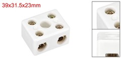 2 Way Ceramics Terminal Blocks High Temp Porcelain Ceramic Connectors