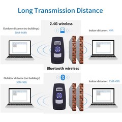 Mini 2D Portable Handheld Bluetooth Barcode Scanner Wireless 2.4G & USB Wired 3-