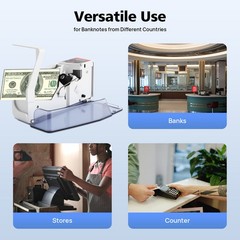 Money Counter Machine Currency Cash Bank Counterfeit Detector Cash Counting
