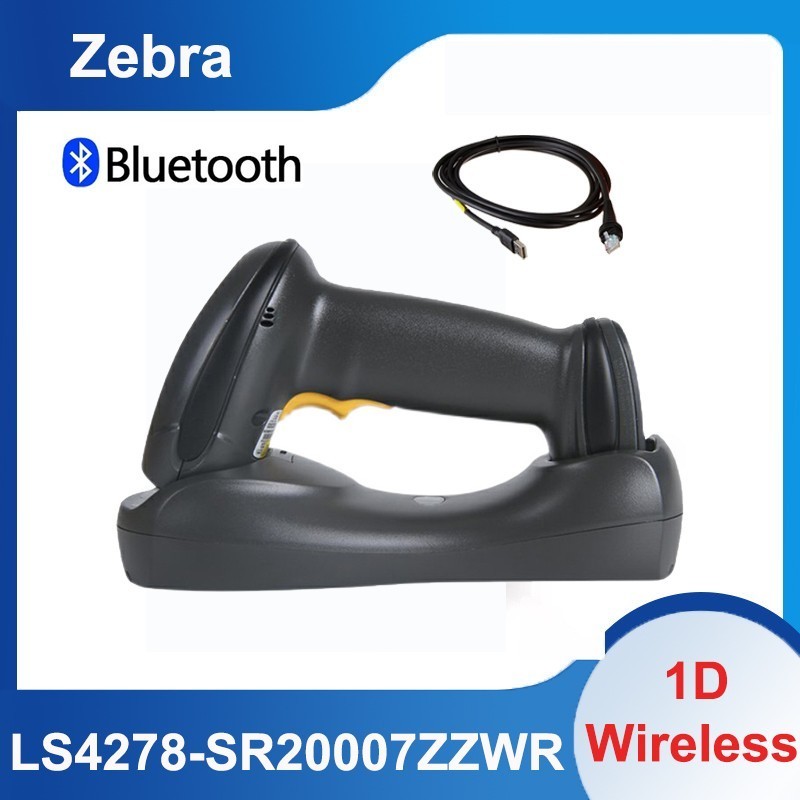 Symbol Zebra LS4278-SR20007ZZWR Wireless Bluetooth Barcode Scanner w/ USB Cable