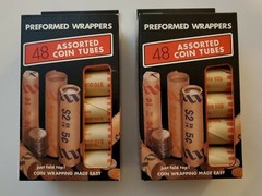 Lot of 2 Magnif 4610 Preformed Coin Wrappers Assorted 48 Count New! Vintage 1994