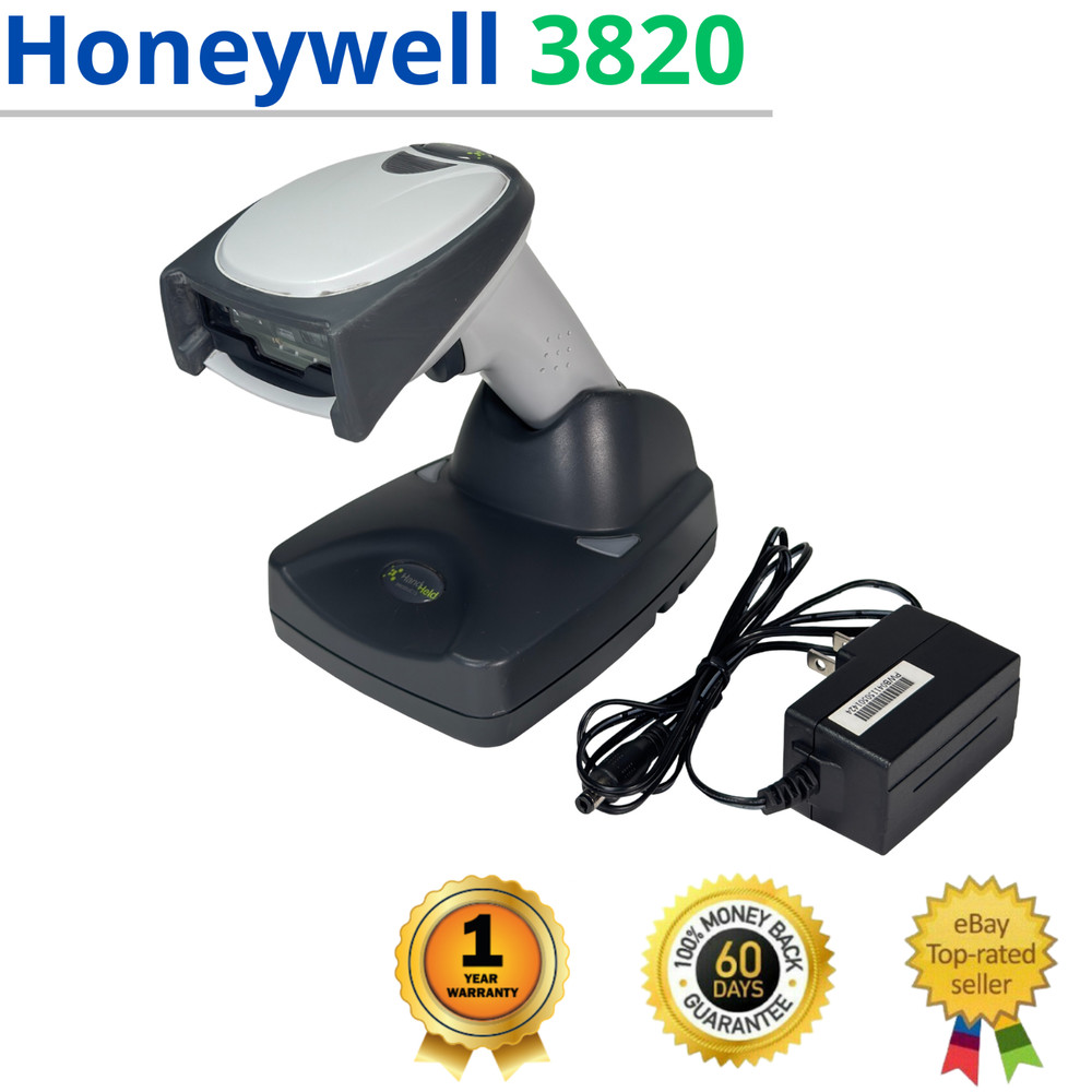 ✅Honeywell 3820 Wireless Barcode Scanner w/Cradle & USB Cord 1 YEAR WARRANTY!🔥⭐