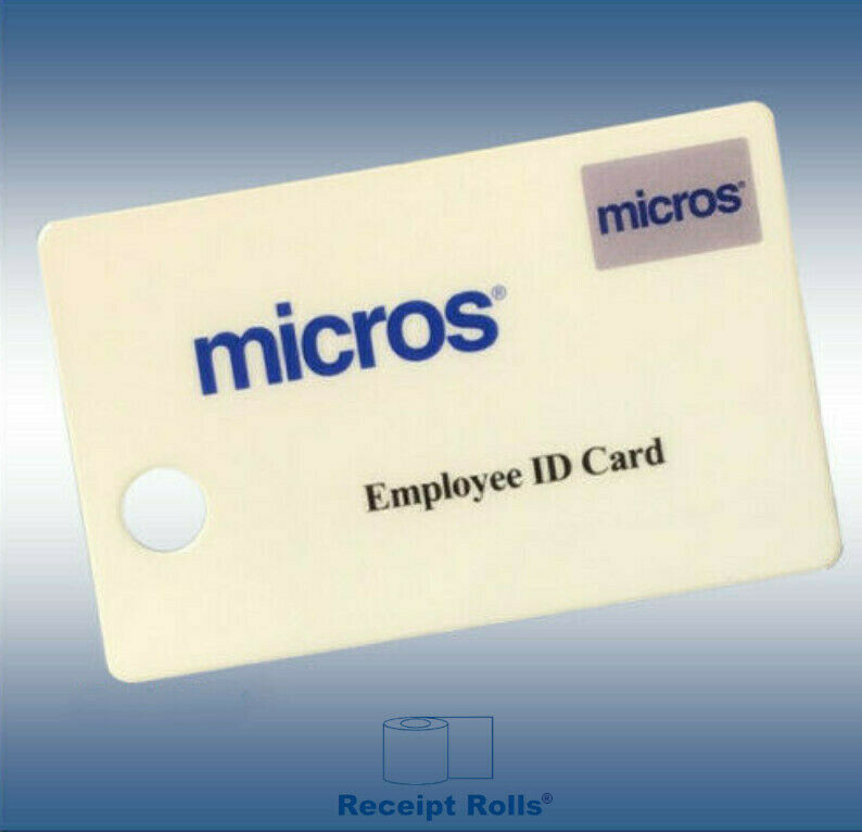 50 Genuine OEM Micros Oracle Magnetic Stripe White Employee Swipe ID Cards