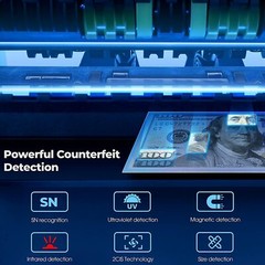 Ribao BC-55 Mixed Denomination Bill Counter 2 CIS UV MG IR Counterfeit Detection